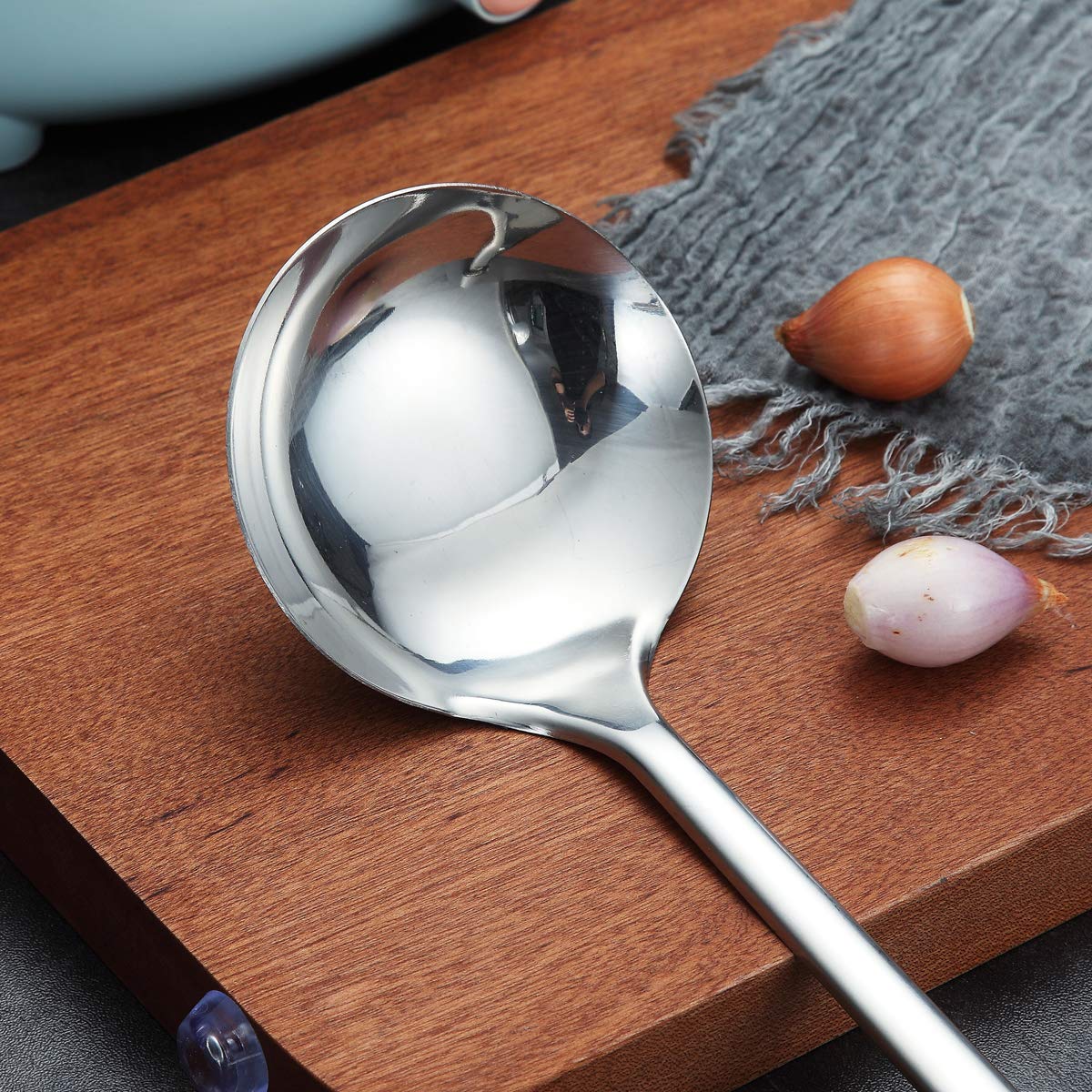 Premium Stainless Steel Soup Ladle - Non-Stick, Heat Resistant Cooking Spoon for Kitchen, Dishwasher Safe & Easy to Clean - Perfect for Serving Soups, Stews, and Sauces