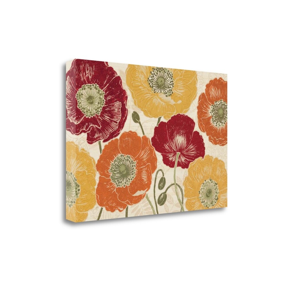 Poppys Touch I Spice by Daphne Brissonnet - Giclee Art Print on Gallery Wrap Canvas - Perfect for Living Room, Bedroom & Office Wall Decor