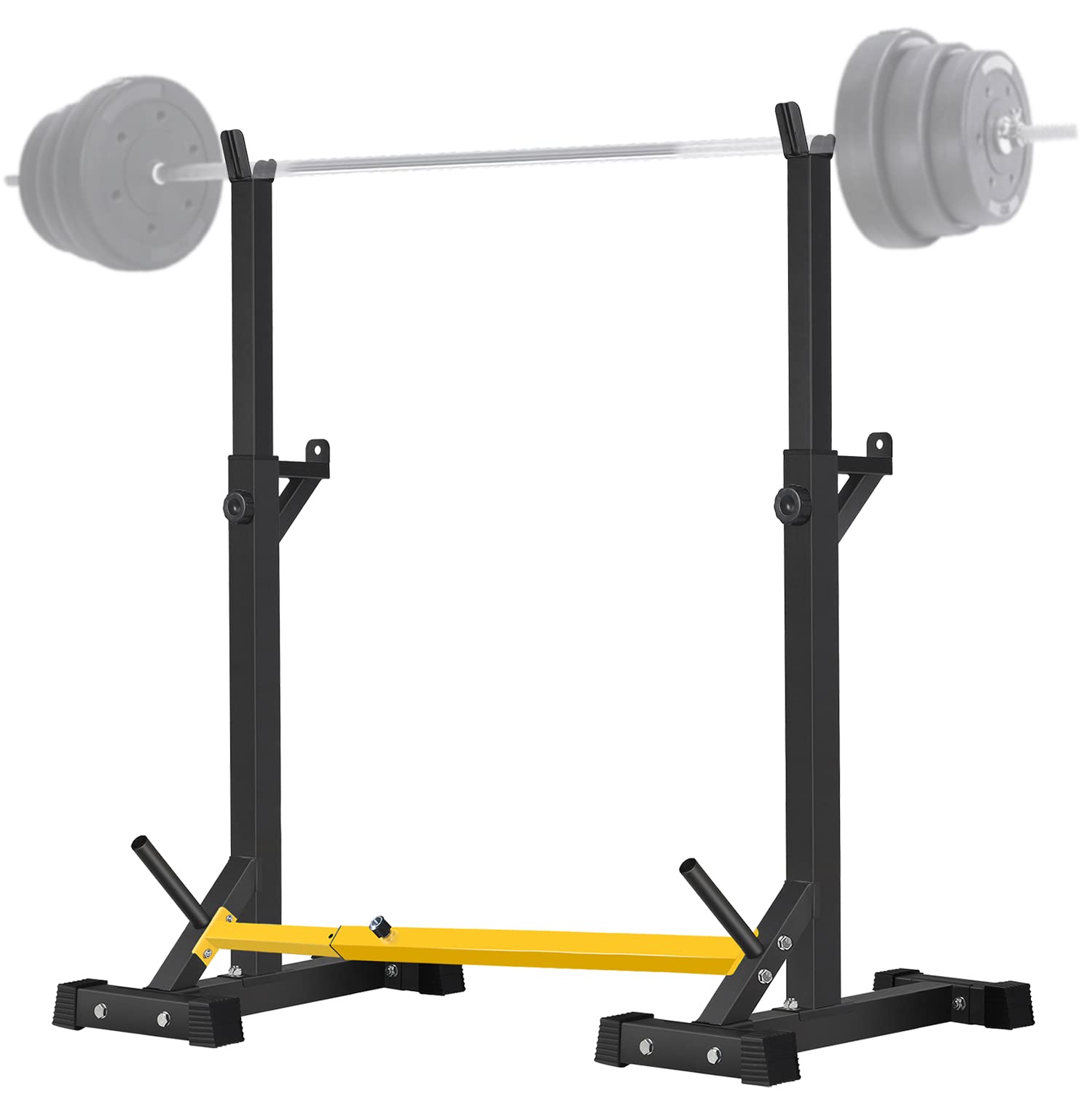 CANPA Adjustable Squat Rack Stand - 600Lbs Capacity Multi-Function Home Gym Equipment for Weight Lifting, Bench Press & Dumbbell Storage - Perfect for Home Workouts, Strength Training & Garage Gym Setup