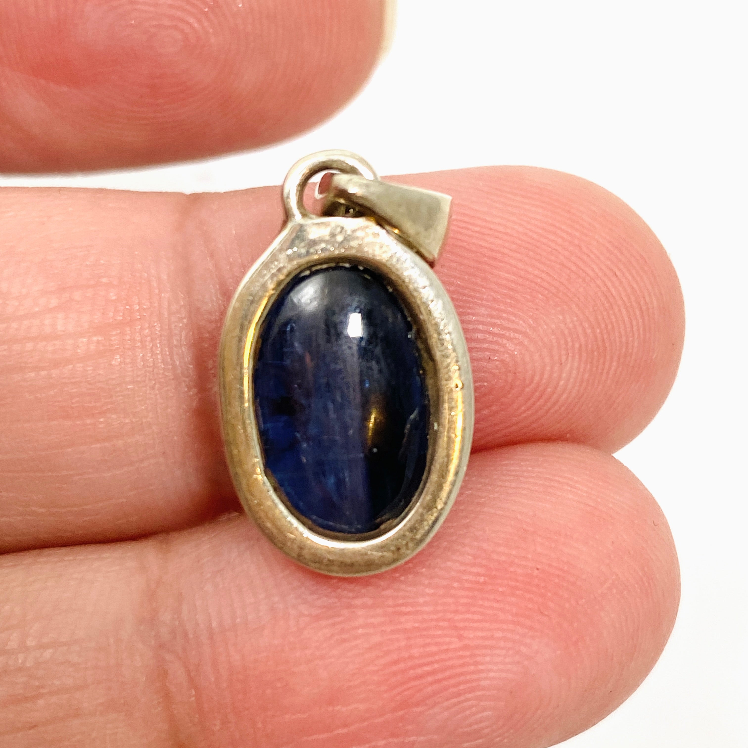 Natural Blue Kyanite Oval Cabochon Pendant Necklace - Handmade Gemstone Jewelry for Women - Perfect for Meditation, Healing & Spiritual Energy Work