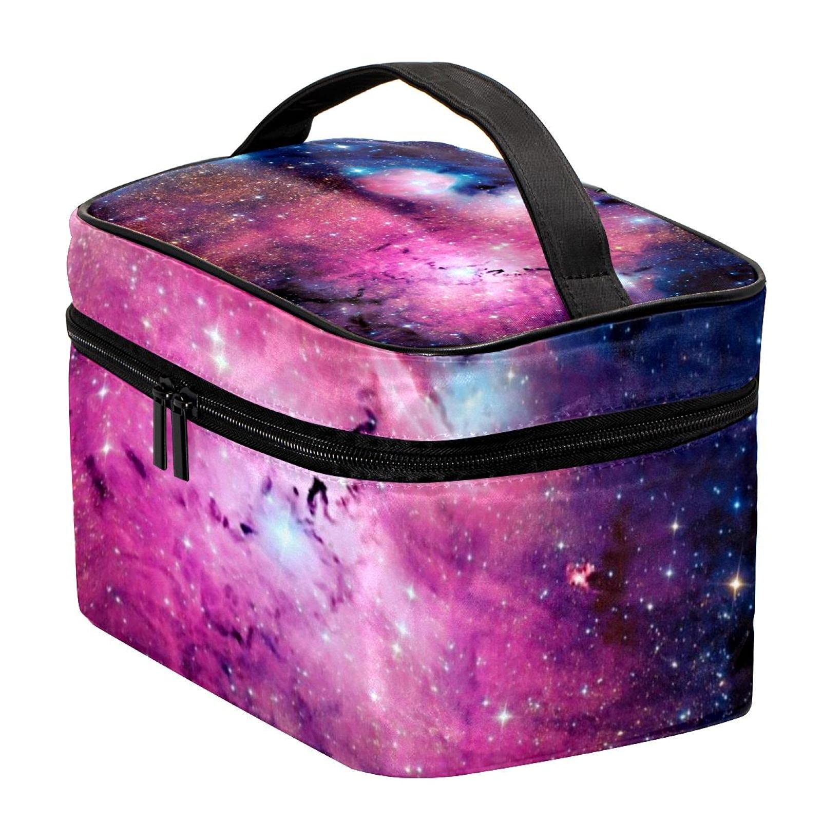 Galaxy Starry Travel Makeup Bag - Large Cosmetic Organizer with Zipper for Women & Girls | Perfect for Travel, Gym & Daily Use