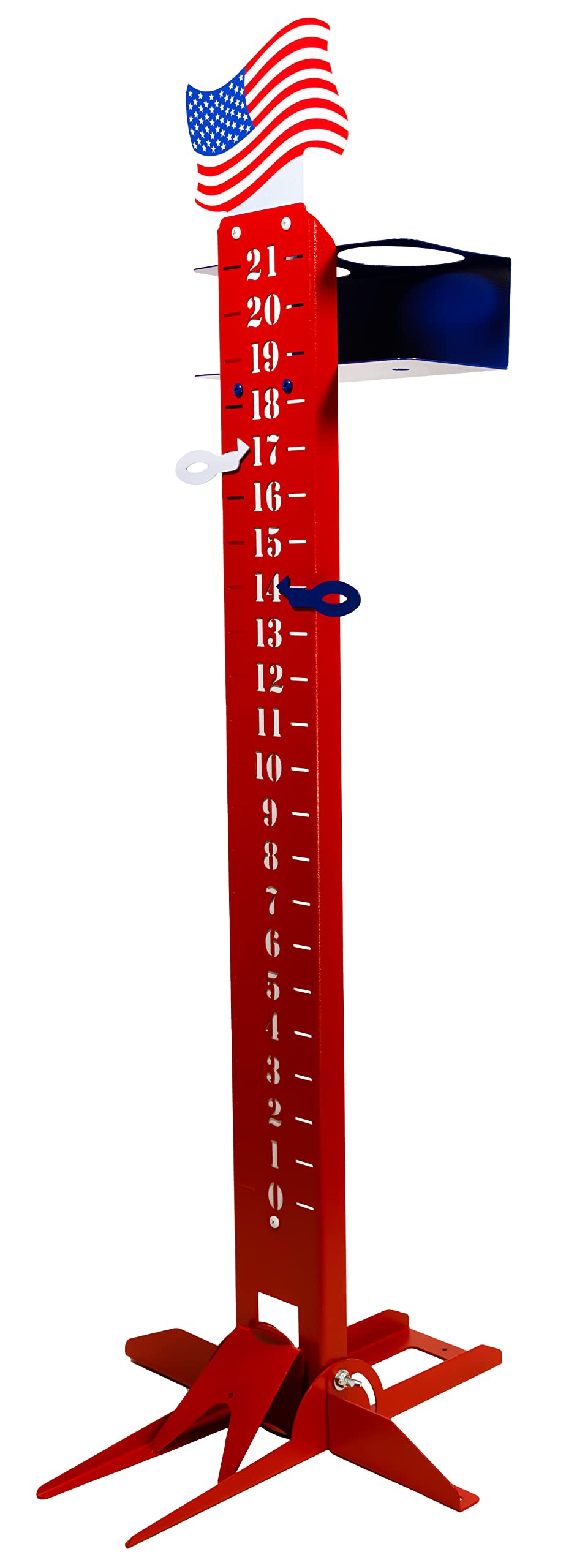 SWEN American Flag Steel Metal Lawn Scoreboard - Durable Outdoor Sports Score Keeper for Baseball, Football, and Soccer Games