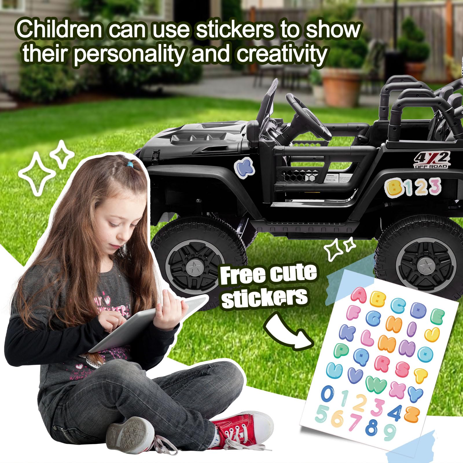 24V 2 Seater Electric Ride-On Truck for Kids with Remote Control - 20.28