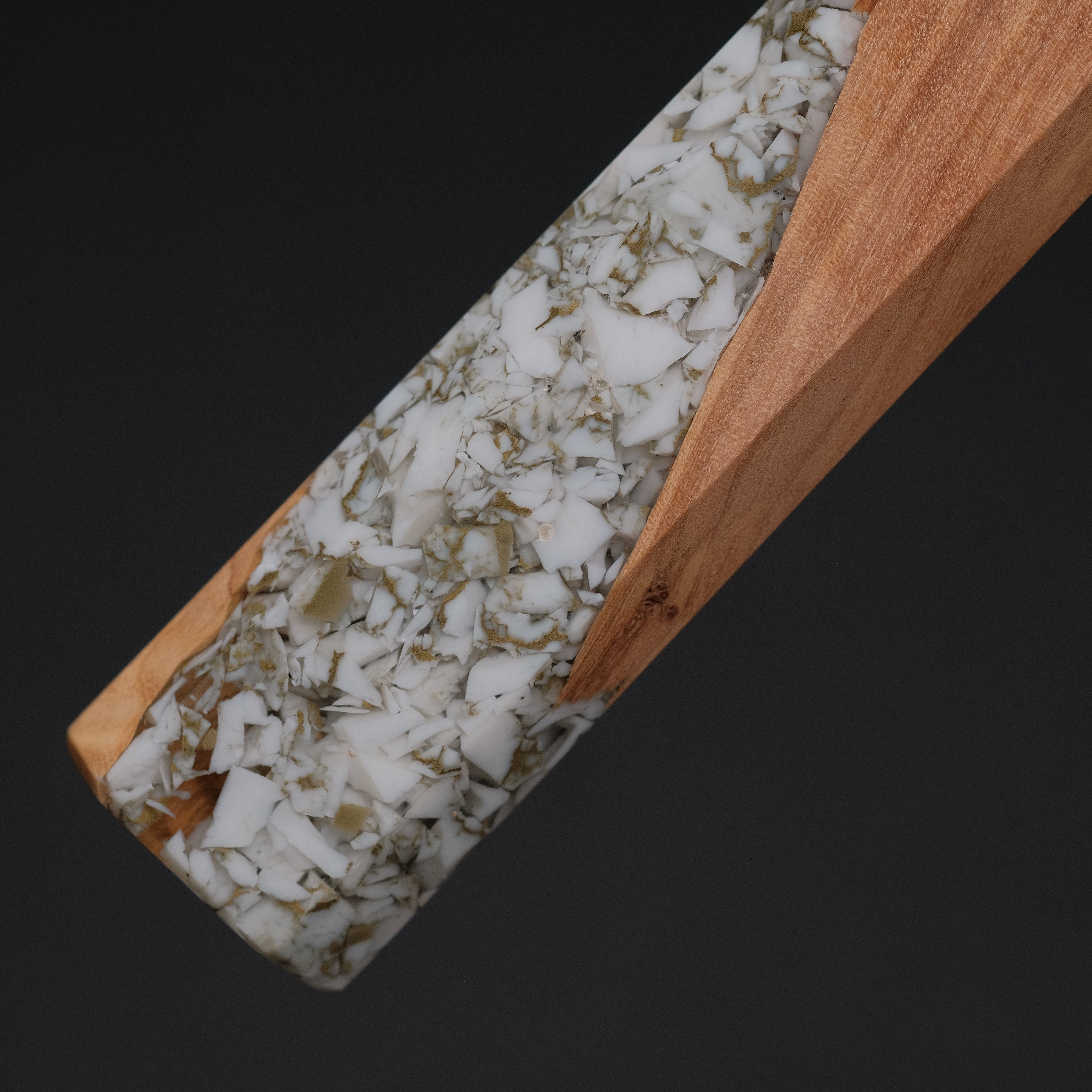 Ajikataya White #2 Matsuba Damascus Gyuto 240mm Japanese Chef Knife with Olive Wood TQPRV Handle (#06) - Perfect for Sushi, Meat Slicing & Professional Kitchen Use