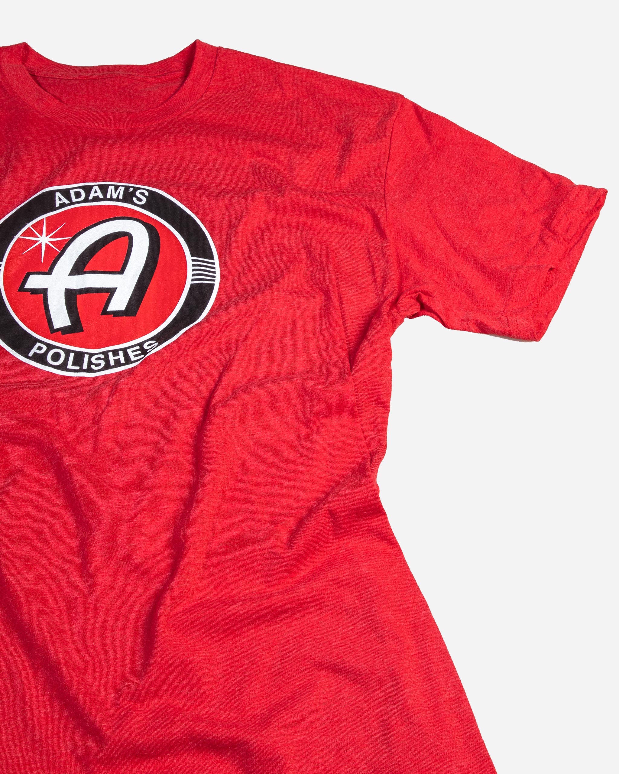 Adam's Premium Red Cotton T-Shirt with Embroidered Logo - Comfortable Casual Wear for Men, Perfect for Everyday Outfits, Gym, and Outdoor Activities