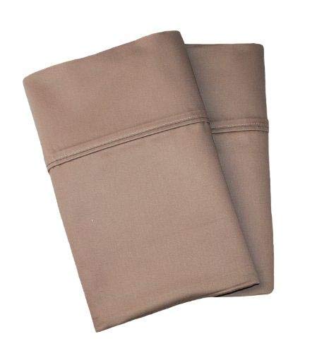 Premium 1000 Thread Count Cotton Blend Pillowcase Set - Wrinkle Resistant, Breathable & Soft - Standard Size (20x26 inches) - Taupe Color - Perfect for Bedroom, Hotel, or Gift Giving