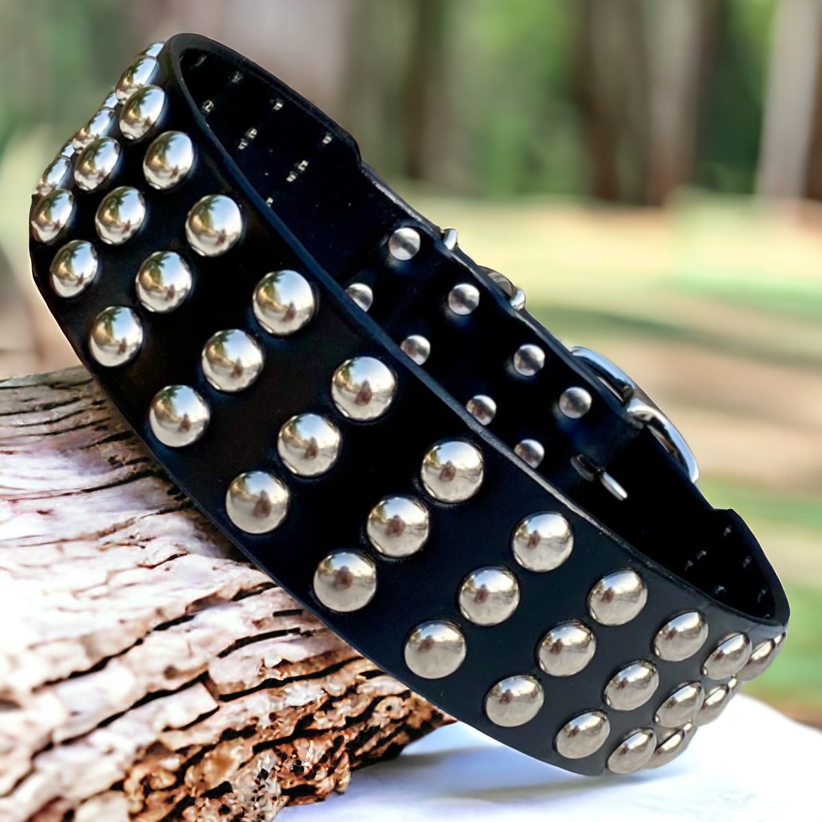 Premium Genuine Leather Dog Collar - Adjustable & Durable for Small Medium Large Dogs - Perfect for Training, Walks & Outdoor Adventures