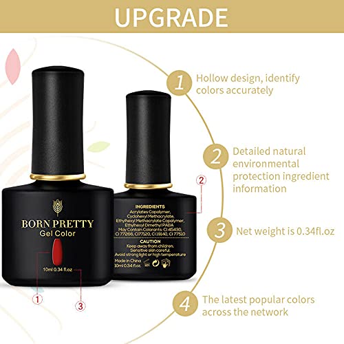 BORN PRETTY 10ml Black Spar Series Gel Nail Polish BP03 - Soak Off UV/LED Nail Polish for Salon & DIY Manicure | Long-Lasting Nail Art Design | Perfect Gift for Nail Lovers | Requires UV Light to Cure | Great for Home Use, Parties & Special Occasions
