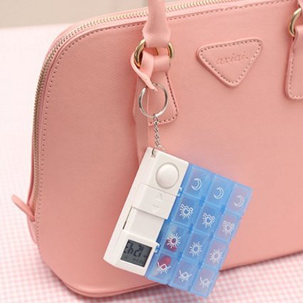 Cisixin Weekly Pill Organizer - 7 Day Digital Pill Box with 28 Compartments & 4 Alarm Timers | Perfect for Medication Management, Travel, and Daily Health Routine