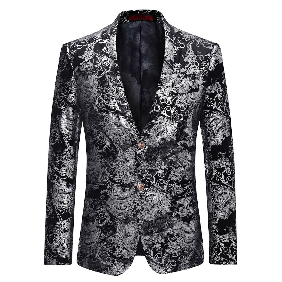 Cloudstyle Men's Slim Fit Single-Breasted 2-Button Suit Set - Formal Business Attire for Weddings, Interviews & Office Wear