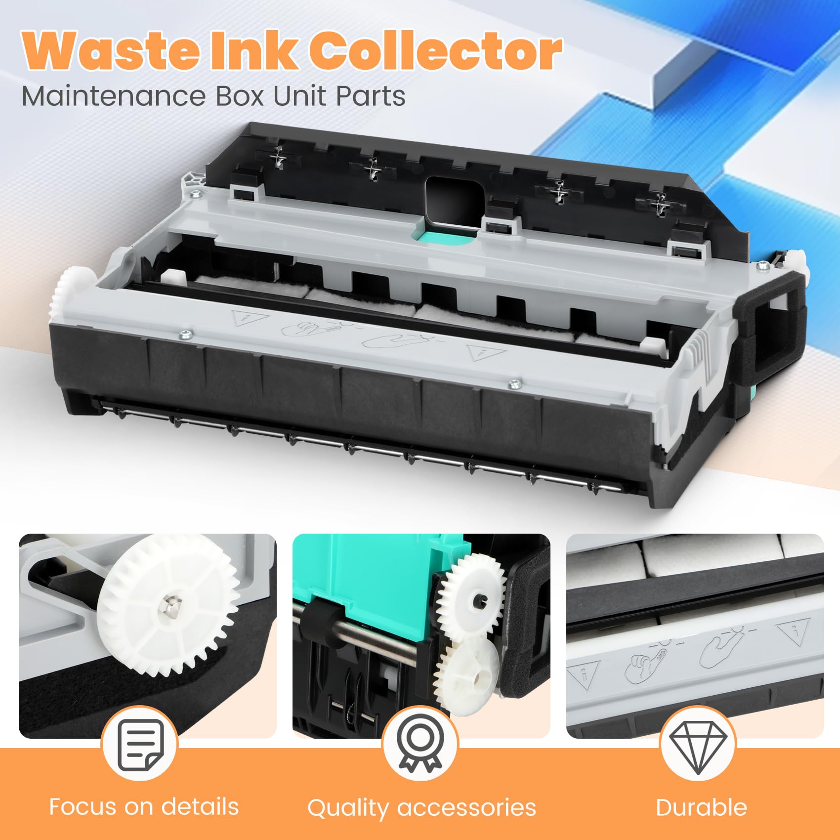 HP OfficeJet Pro X451 X452 X476 X477 X551 X552 X576 X577 Duplex Module Assembly CN598-67004 CN459-60375 & HP 973 974 Printer Ink Waste Collection Unit CN459-60377 - Compatible Replacement Parts for Home & Office Printing