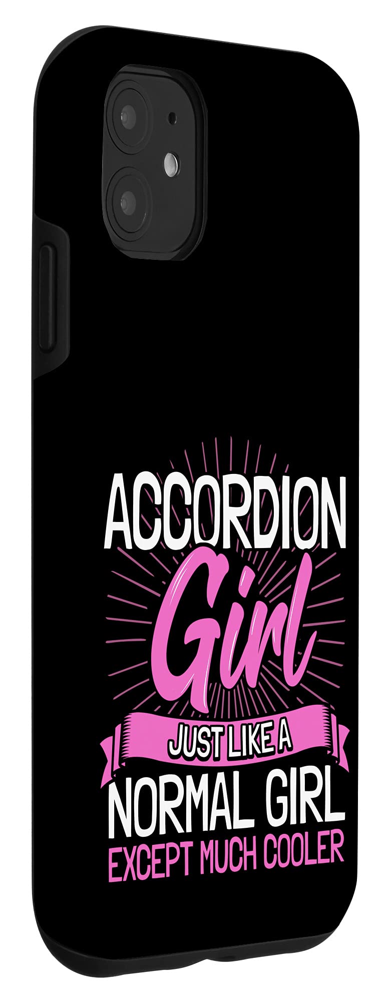 iPhone 11 Case for Women - Elegant Accordion Player Design Slim Protective Phone Cover - Perfect for Music Lovers, Performers & Gift Giving