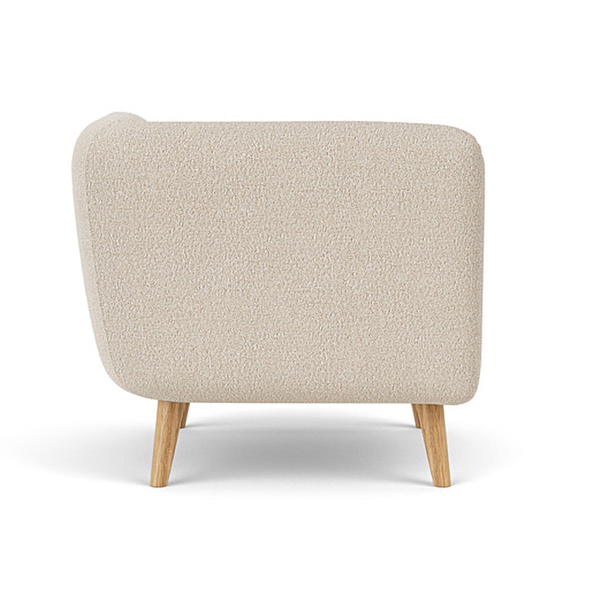 Alfred Boucle Right 1 Seater Modular Sofa - Modern Accent Chair for Living Room, Bedroom & Office - Compact Single Seater Couch with Removable Cushions