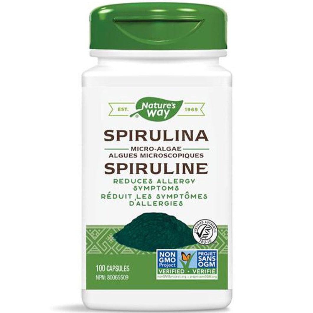 Nature's Way Spirulina 500mg - 100 Capsules | Organic Superfood Supplement for Immune Support, Detox & Energy Boost | Perfect for Smoothies, Juices & Daily Wellness Routine