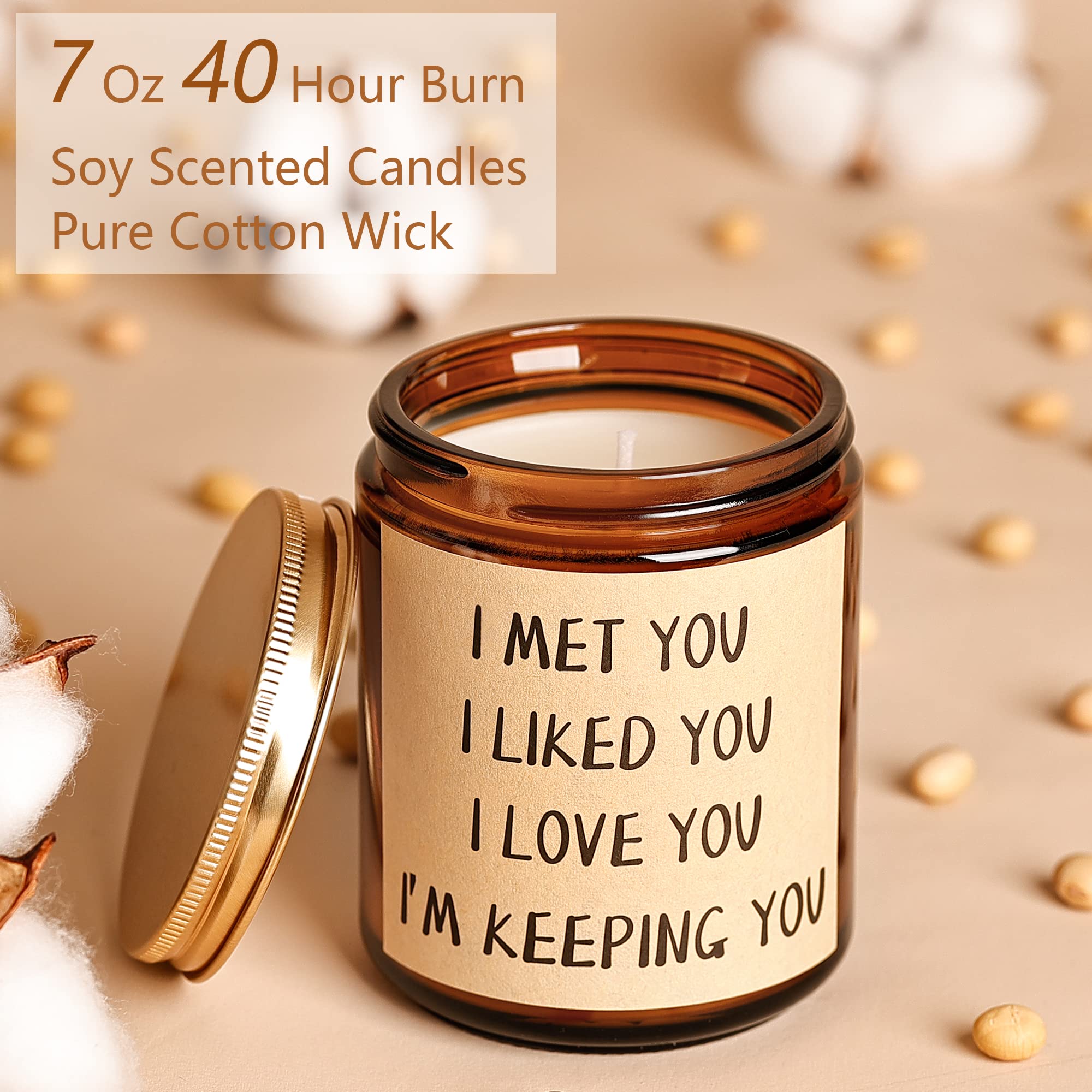 Romantic Lavender Soy Scented Candles - Funny & Thoughtful Gifts for Women, Perfect for Birthday, Anniversary, Christmas, Mother's Day & Thanksgiving - Great for Girlfriend, Wife & Her - Creates Relaxing Ambience for Home, Spa & Romantic Nights