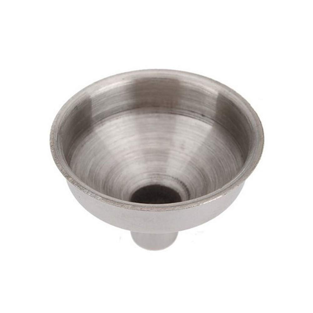 2 Pcs Stainless Steel Liquor Bottle Flask Funnel for Kitchen, Dining & Bar - Perfect for Spices, Cocktails, and Home Brewing (Silver, One Size)