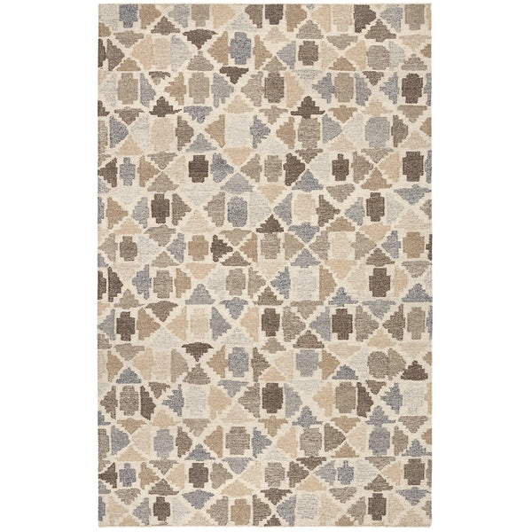 Dash & Albert Rufus Stone Kilim Natural Handwoven Wool Rug - Stylish & Durable Area Rug for Living Room, Bedroom, or Office Decor