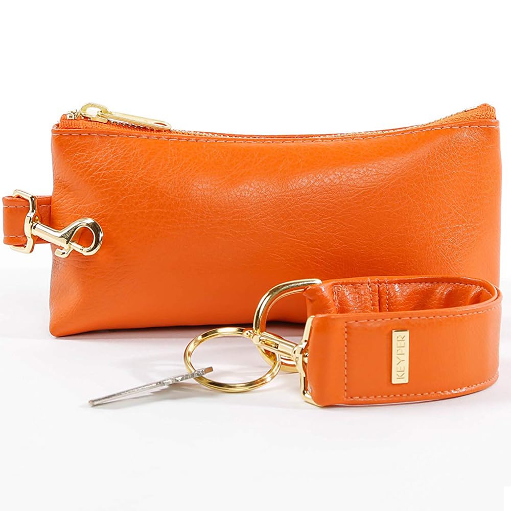 4-Piece Wristlet Keychain Set - Women's Faux Leather Wristlet Bracelet & 3 Stylish Clutch Purses | Fashion Handbags for Everyday Use, Parties & Date Nights