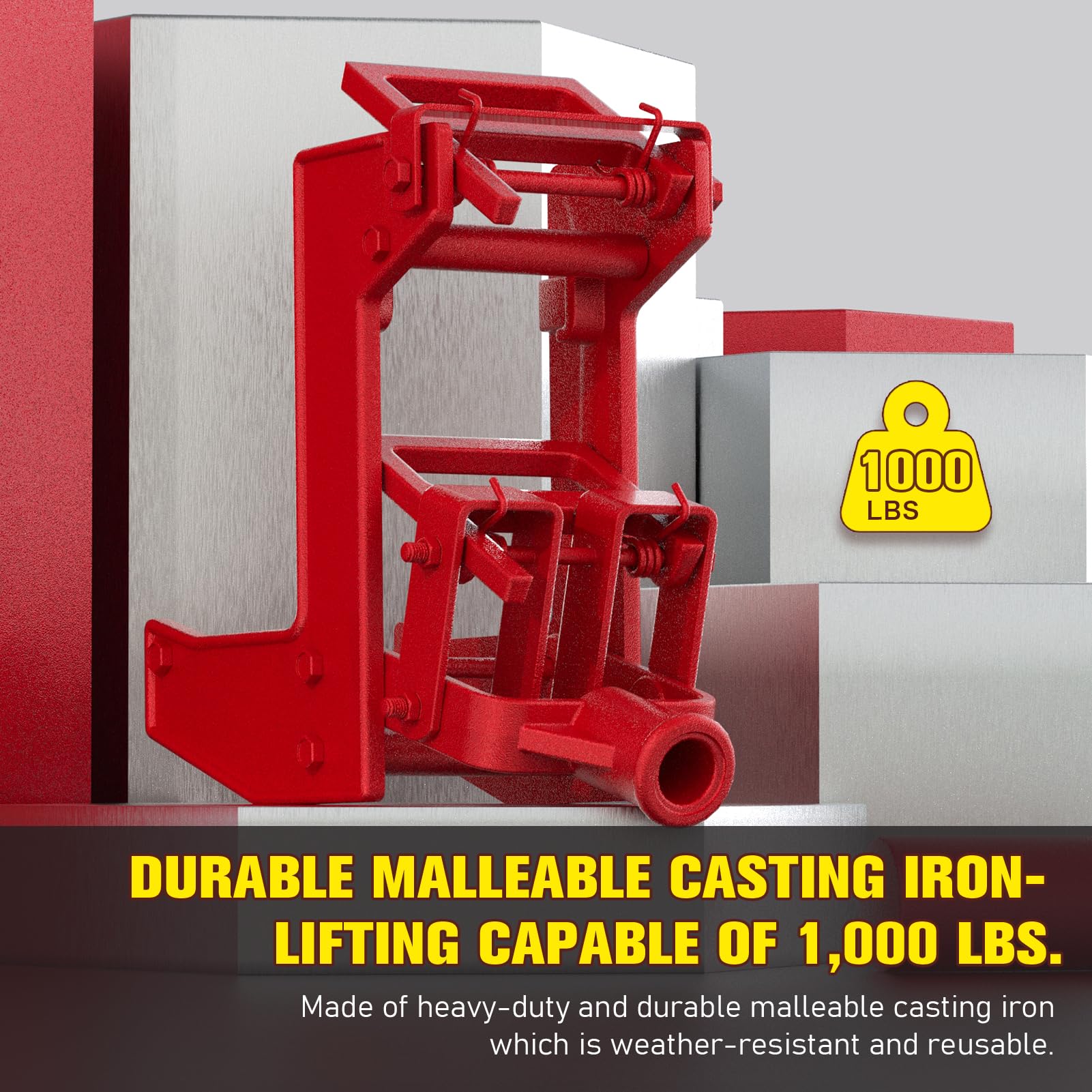 Heavy Duty Wall Jack for Framing - 1000 lbs Capacity, Portable Lifting Tool for 1-1/2