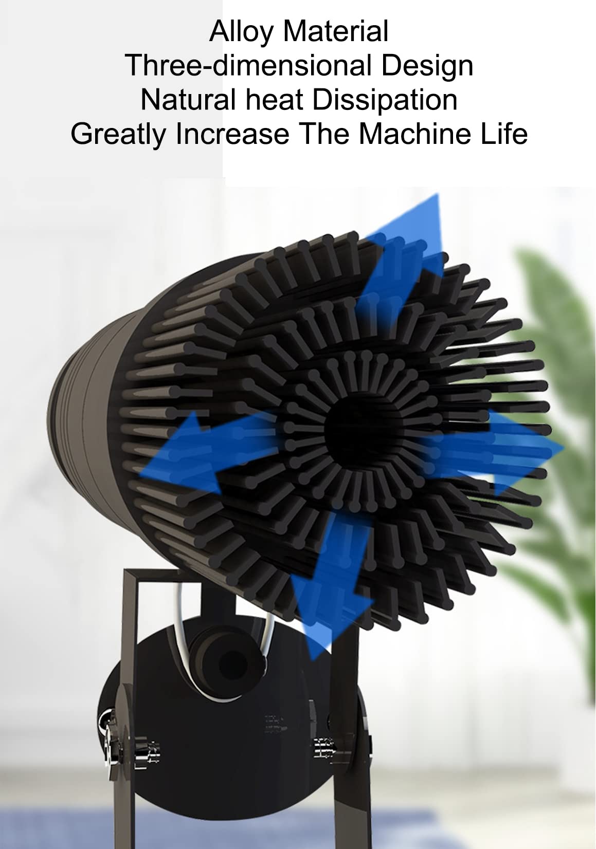 50W HD LED Gobo Projector - Custom Rotating Glass Gobos for Logo & Advertising - Desktop/Mountable Light with Remote Control (Black) - Perfect for Retail Stores, Events, and Brand Promotion