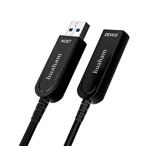 33ft USB 3.1 Active Extension Cable - 10Gbps High-Speed Fiber Optic USB Male to Female Cable for Laptop, TV, VR Headset, Data Recorder | Perfect for Home Office, Gaming Setup & Media Streaming