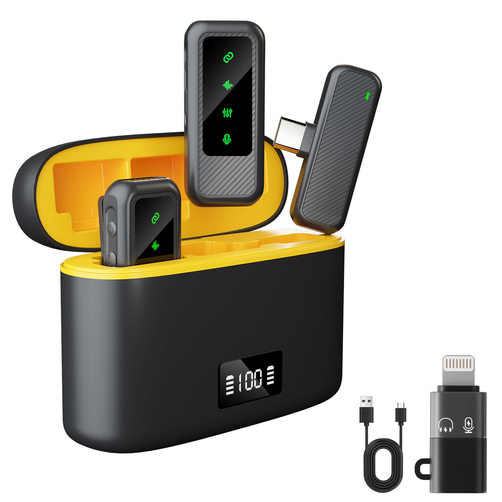 JL8pro Wireless Clip-on Microphone for iPhone - Professional Lavalier Mic for Video Recording, YouTube Vlogs, Podcasts & Streaming | Ideal for Content Creators, Interviewers & Live Broadcasters