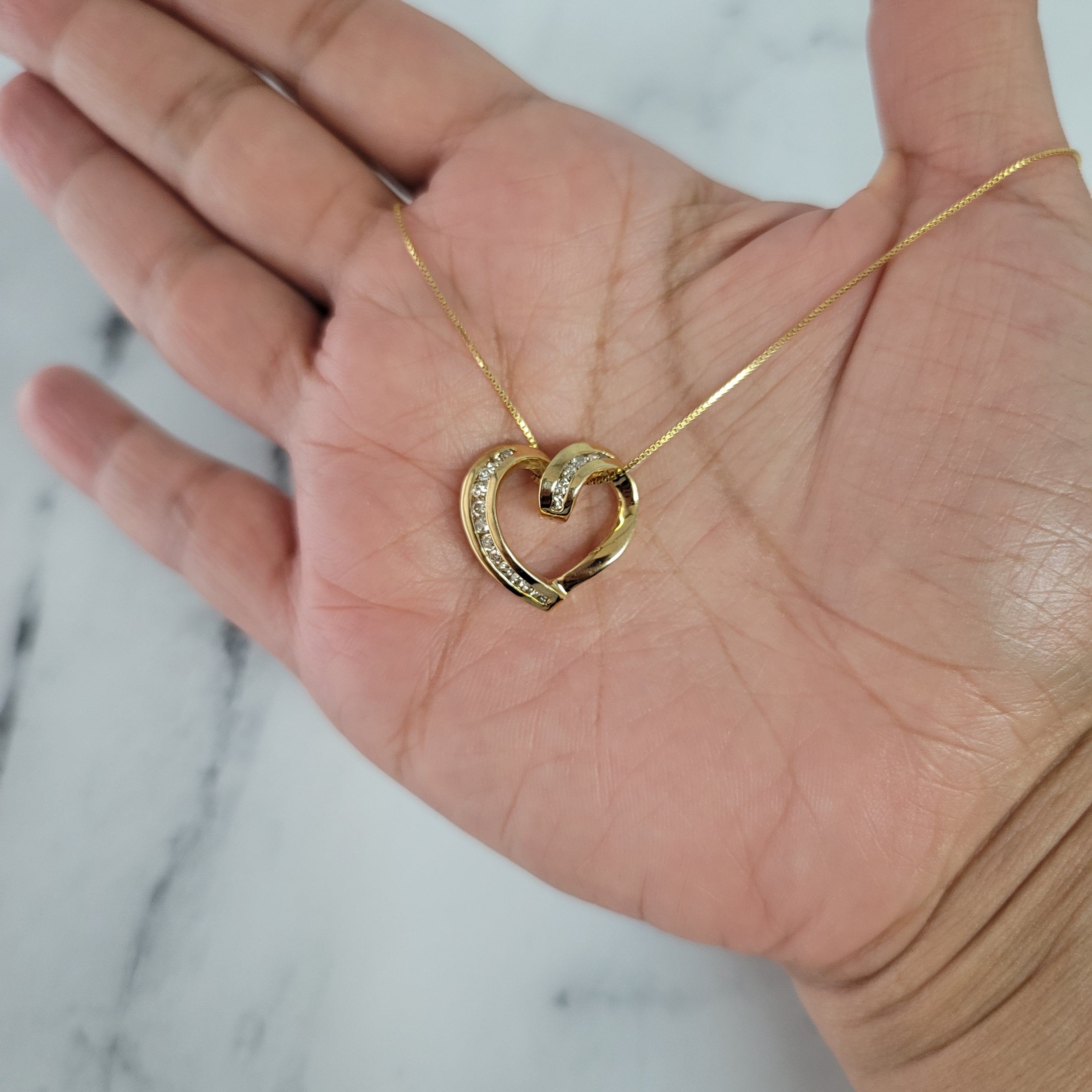 0.50 Carat Diamond Channel Set Necklace in 14K Yellow Gold - Perfect for Anniversaries, Weddings & Special Occasions
