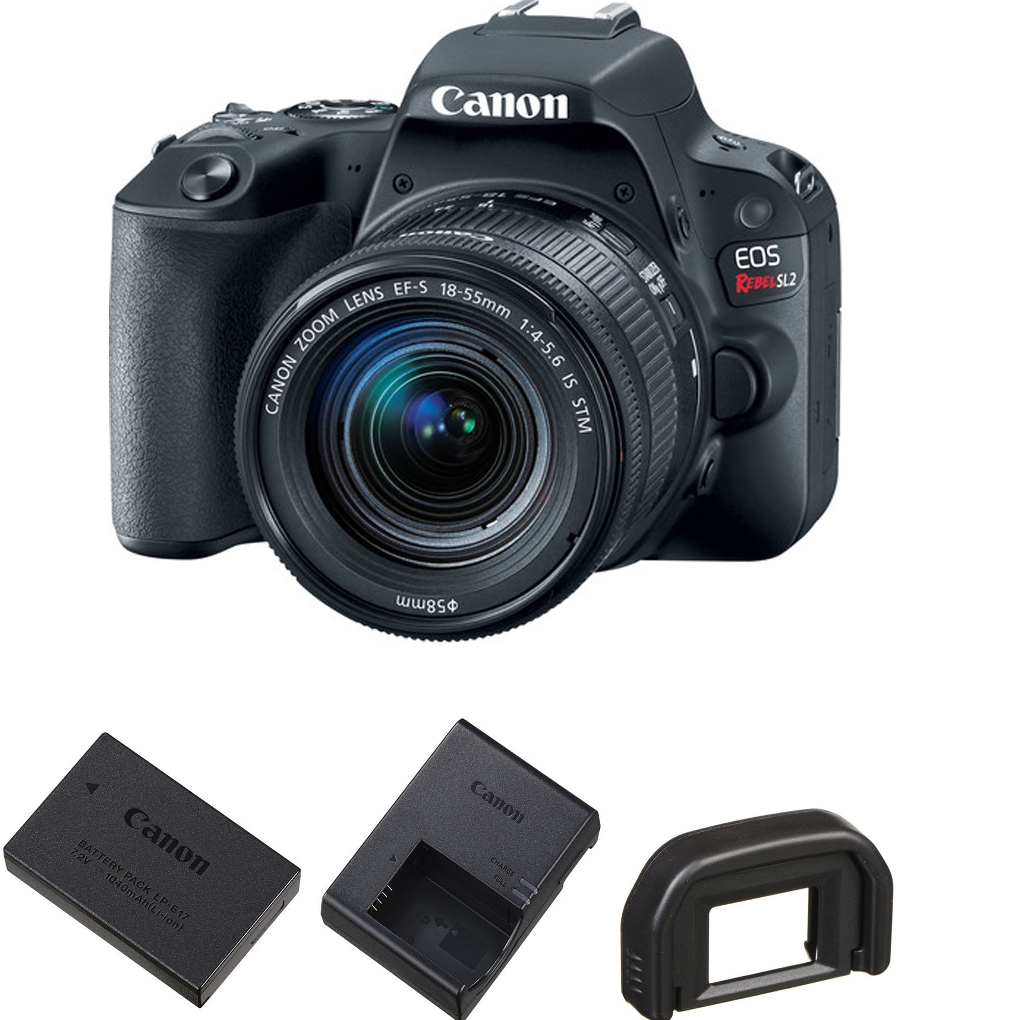 Canon EOS Rebel SL2/250D/SL3 DSLR Camera with 18-55mm Lens Kit - Black (USA Version) | Perfect for Travel Photography, Vlogging & Beginner Photographers