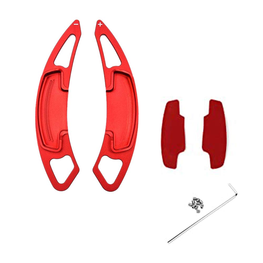 High-Quality Aluminum Alloy Paddle Shift Steering Wheel Shifter Extension - Compatible with Honda Accord, Odyssey, Civic, CR-V, Acura - Red | Enhance Driving Experience for Racing & Daily Commute