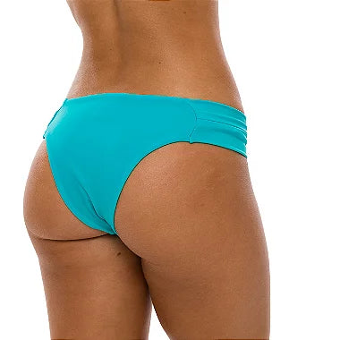 Turquoise Blue Brazilian Wide Side Bikini Bottom - High Waisted Swimwear for Women, Beach & Pool Party Essentials | Perfect for Summer Vacations, Tropical Getaways & Swim Competitions