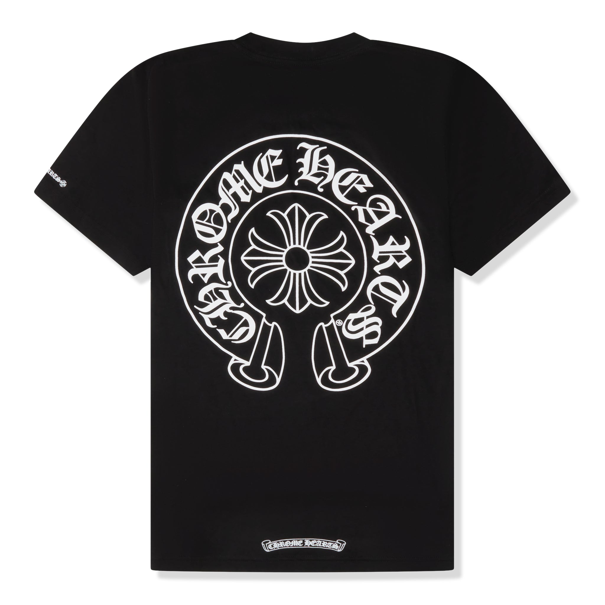 Chrome Hearts Horse Shoe Pocket Logo Black T-Shirt for Men | Gothic Streetwear Fashion | Perfect for Casual Wear, Concerts & Night Out