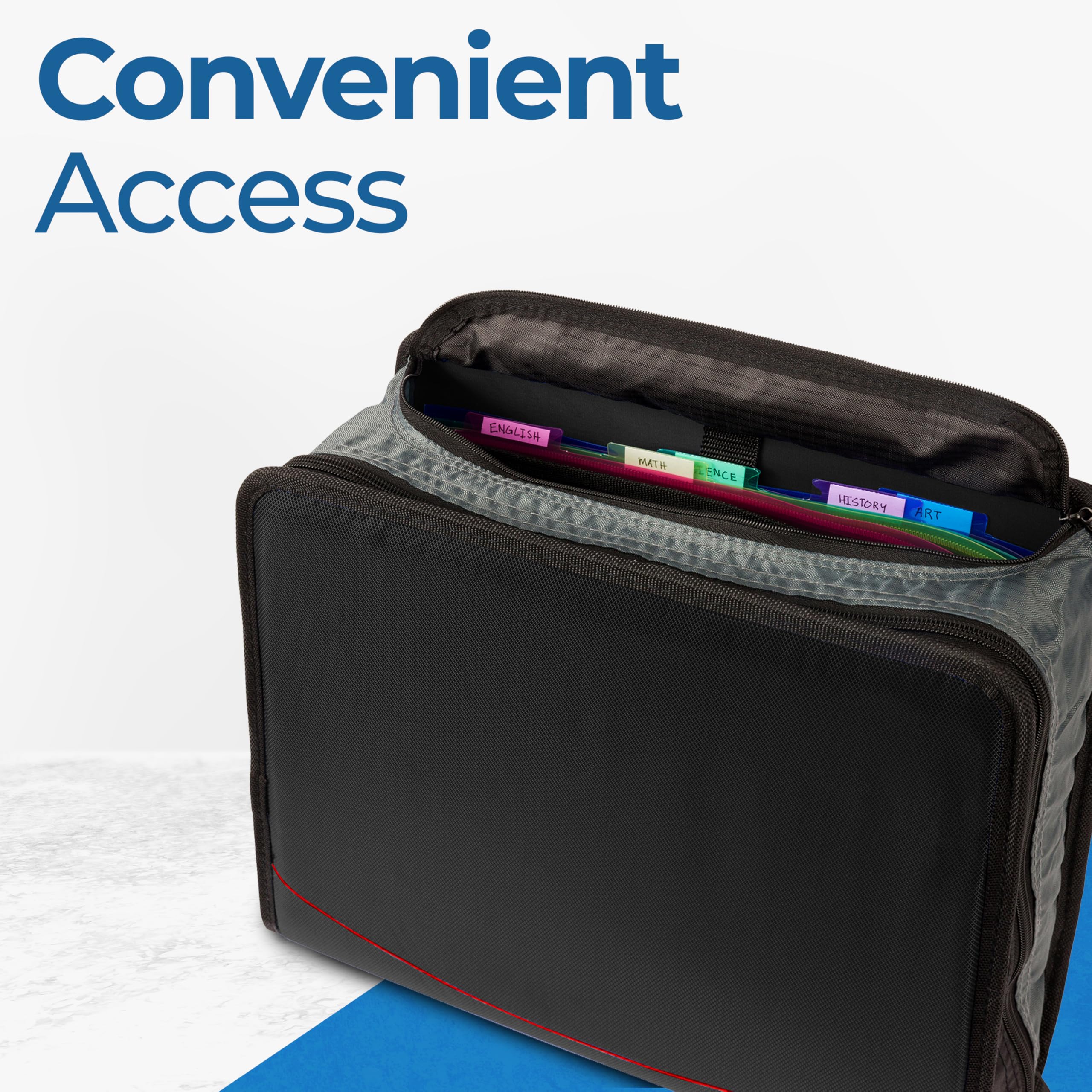 Case-it Mighty Zip Tab Zipper Binder - 3