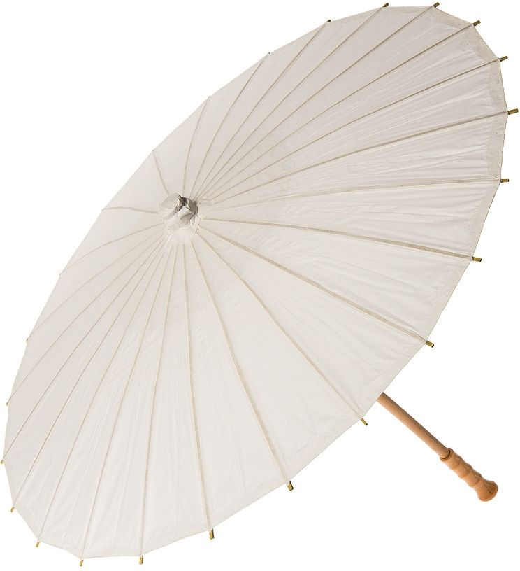 28 Pack Beige Wedding Paper Parasols with Elegant Wooden Handles - Perfect for Bridal Showers, Garden Parties & Photo Props