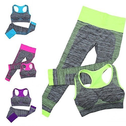 Divik Women's Stretchable Breathable Yoga Workout Set - Gym Wear, Sports Track Suit & Pant Outfit for Yoga, Running, Fitness - Moisture-Wicking Activewear (1 Pair)