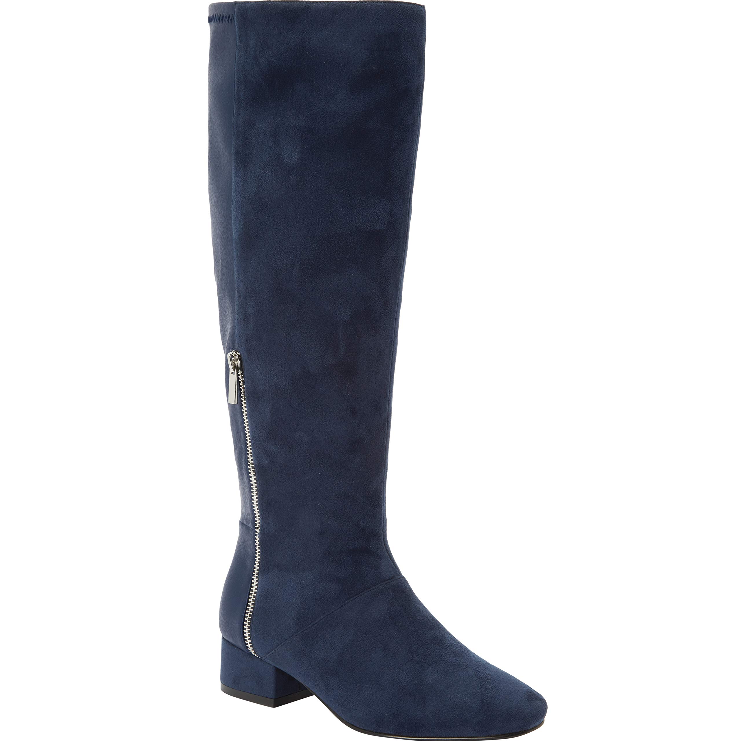 Comfortview Women's Wide Width The Ivana Wide Calf Boot - Stylish & Comfortable Knee High Boots for Wide Calves | Perfect for Office, Casual Wear & Winter Outfits
