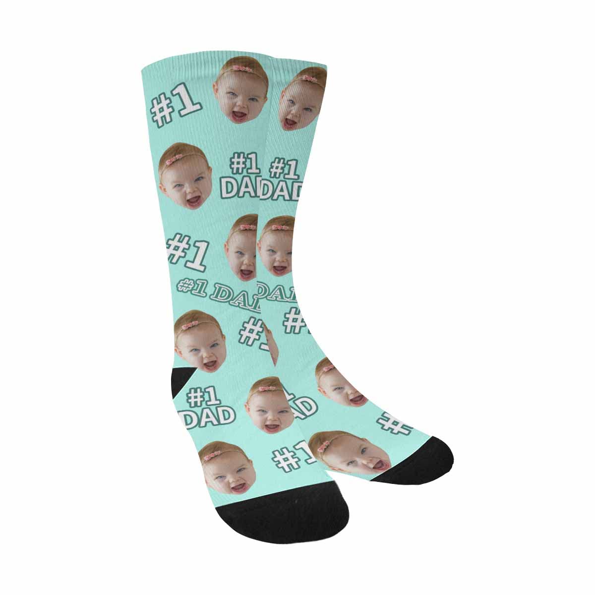 Custom Personalized Pet Face Socks - Heart Print Crew Socks for Men & Women with 2 Photo Designs - Perfect Gift for Pet Lovers, Couples & Sock Enthusiasts (Great for Holidays, Birthdays & Everyday Wear)