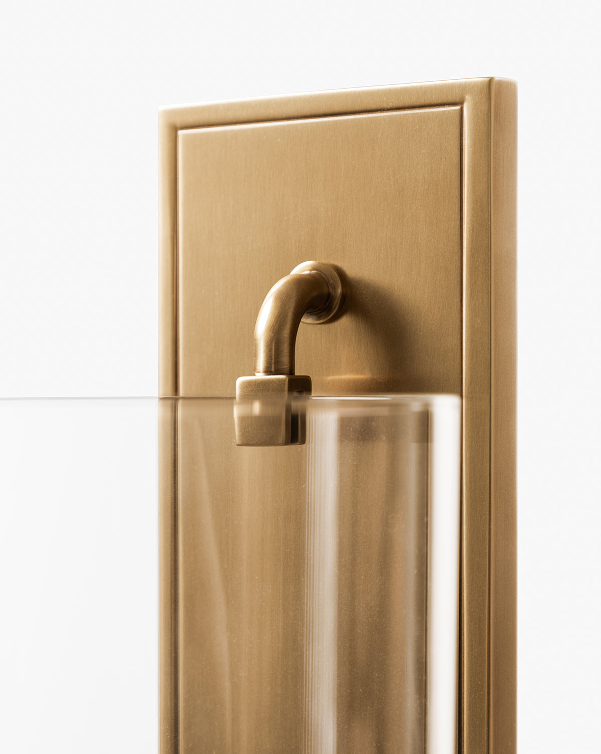 Rhys Sconce Wall Light - Modern Brass Wall Sconce with Clear Glass Shade for Bedroom, Living Room & Hallway Lighting