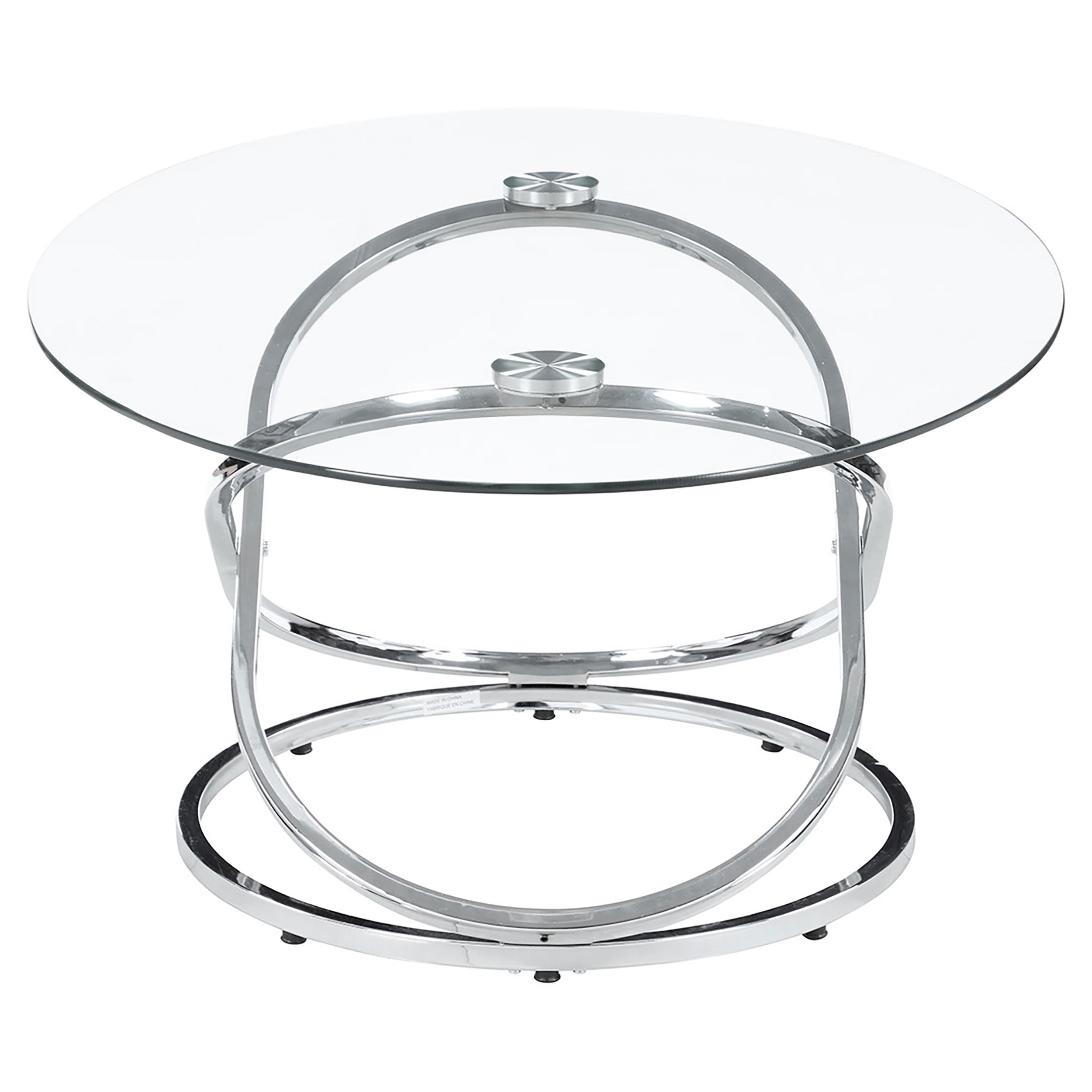 Coaster Furniture 3-Piece Chrome and Clear Glass End Table Set 722373 - Perfect for Living Room, Bedroom, or Office Decor