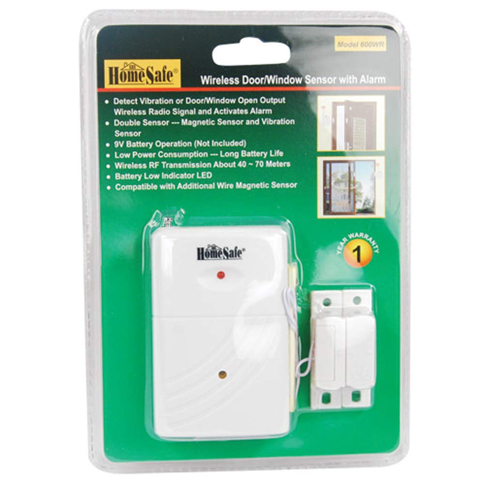 HOMESAFE Wireless Home Security Sensor - Smart Alarm System for Doors & Windows | Easy DIY Installation | Ideal for Home, Apartment & Office Protection