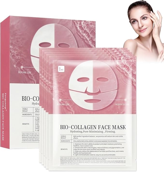 ADBHUTANAND Collagen Overnight Face Mask - Korean Glass Skin Hydrogel Mask for Deep Hydration, Brightening & Anti-Aging | Niacinamide Formula Reduces Pigmentation & Minimizes Pores | 1 Count | Perfect for Nighttime Skincare Routine & Post-Sun Care