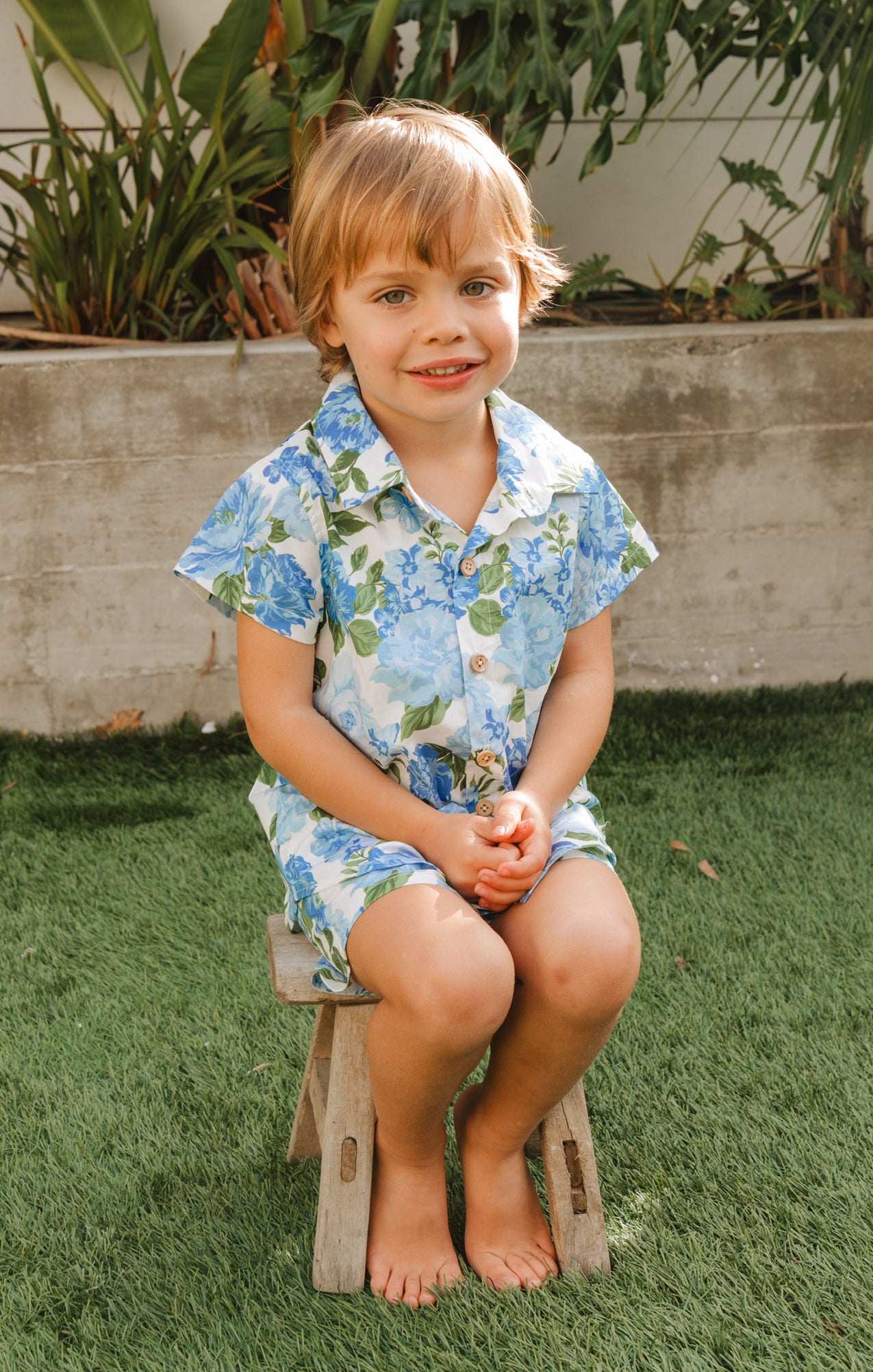 Lil Button Up Shirt - Cottagecore Floral Blue Blouse for Women | Perfect for Spring Picnics, Garden Parties & Boho Outfits