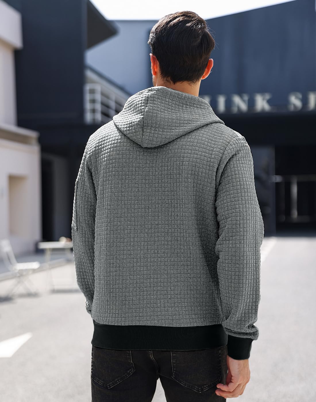 Men's Lightweight Zip-Up Hoodie - Full-Zip Loose Fit Sweatshirt with Hood for Casual Wear, Gym & Outdoor Activities