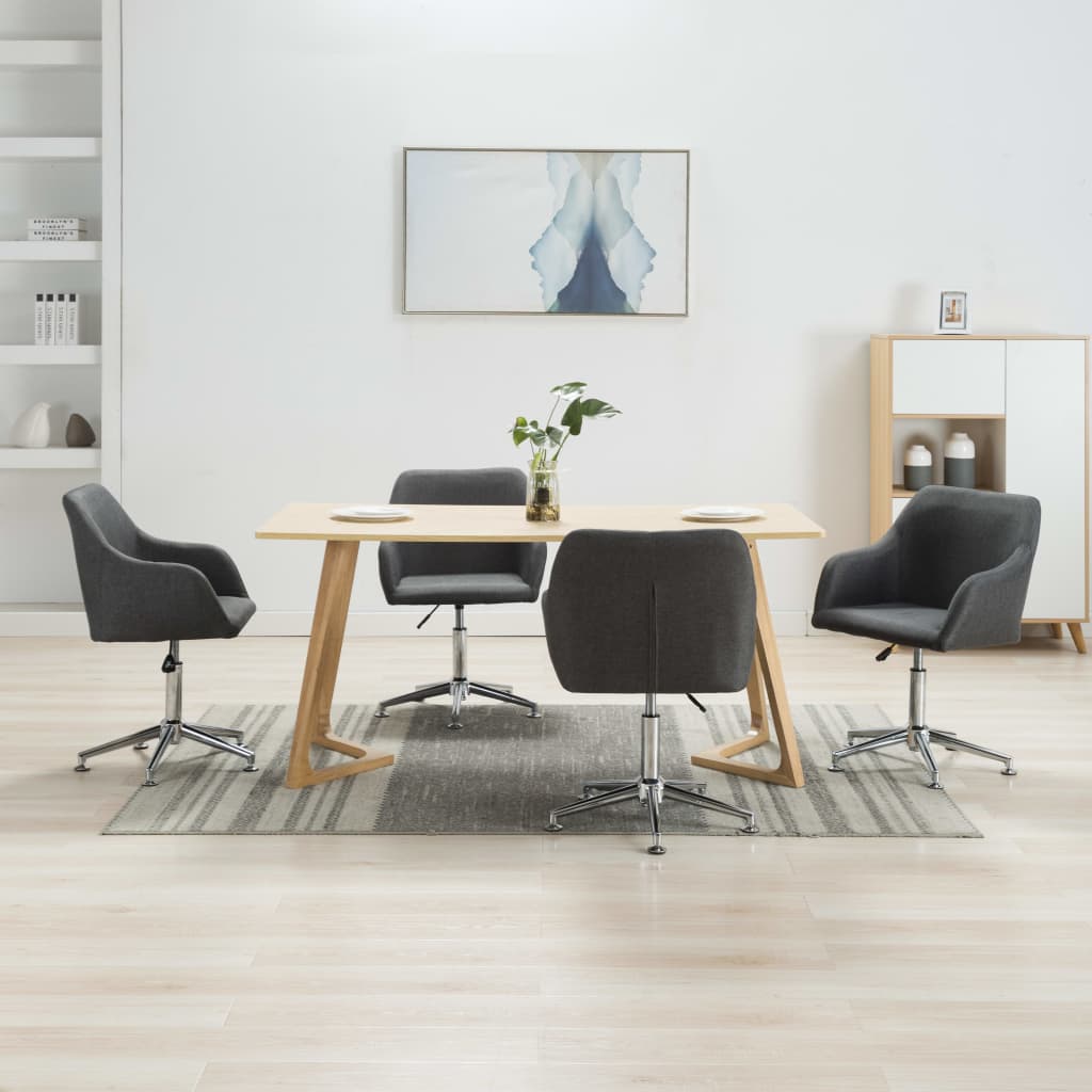 Stylish Czarina Swivel Dining Chair - Upholstered Fabric Seat with 360° Rotation - Perfect for Kitchen, Dining Room & Home Office