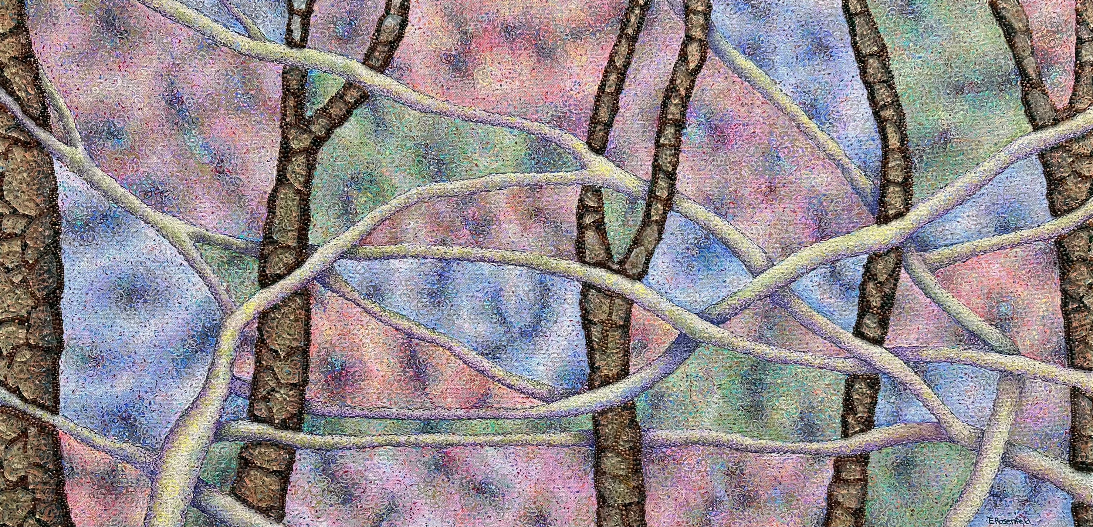 Elynne Rosenfeld: Life's Tangle #5 - Abstract Art Painting for Modern Home & Office Decor | Perfect Gift for Art Lovers