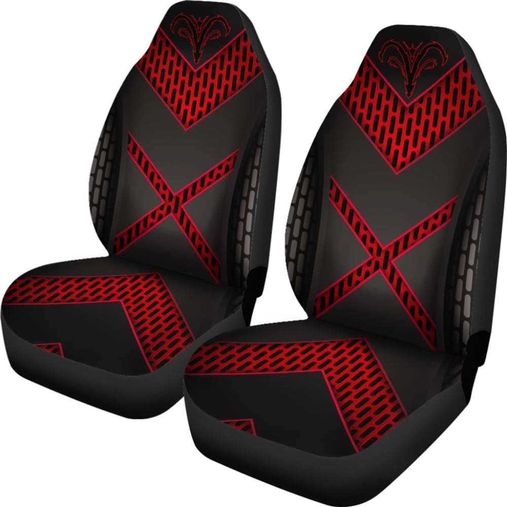 Premium Black & Red Custom Dodge Ram Car Seat Covers - Perfect Fit for 5 Seats (Model 212603) | Durable Protection & Stylish Upgrade for Trucks, Road Trips & Daily Commutes