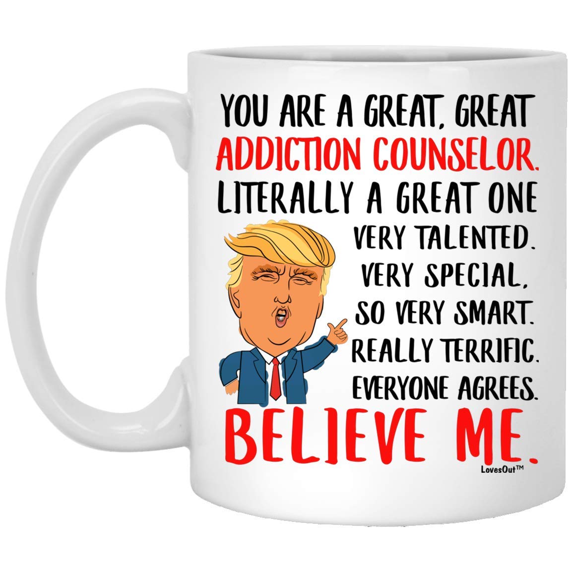 Funny Addiction Counselor Gifts - 11oz White Coffee Mug for Coworkers, Birthday & Christmas 2024 - Perfect for Office Humor, Break Room Laughs & Therapist Appreciation