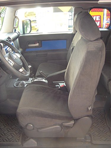 Premium Durafit Seat Covers for 2006-2014 Toyota FJ Cruiser - Black Velour Fabric 2 Row Set (Front & Back Seats) | Perfect for Off-Roading, Camping & Daily Commute