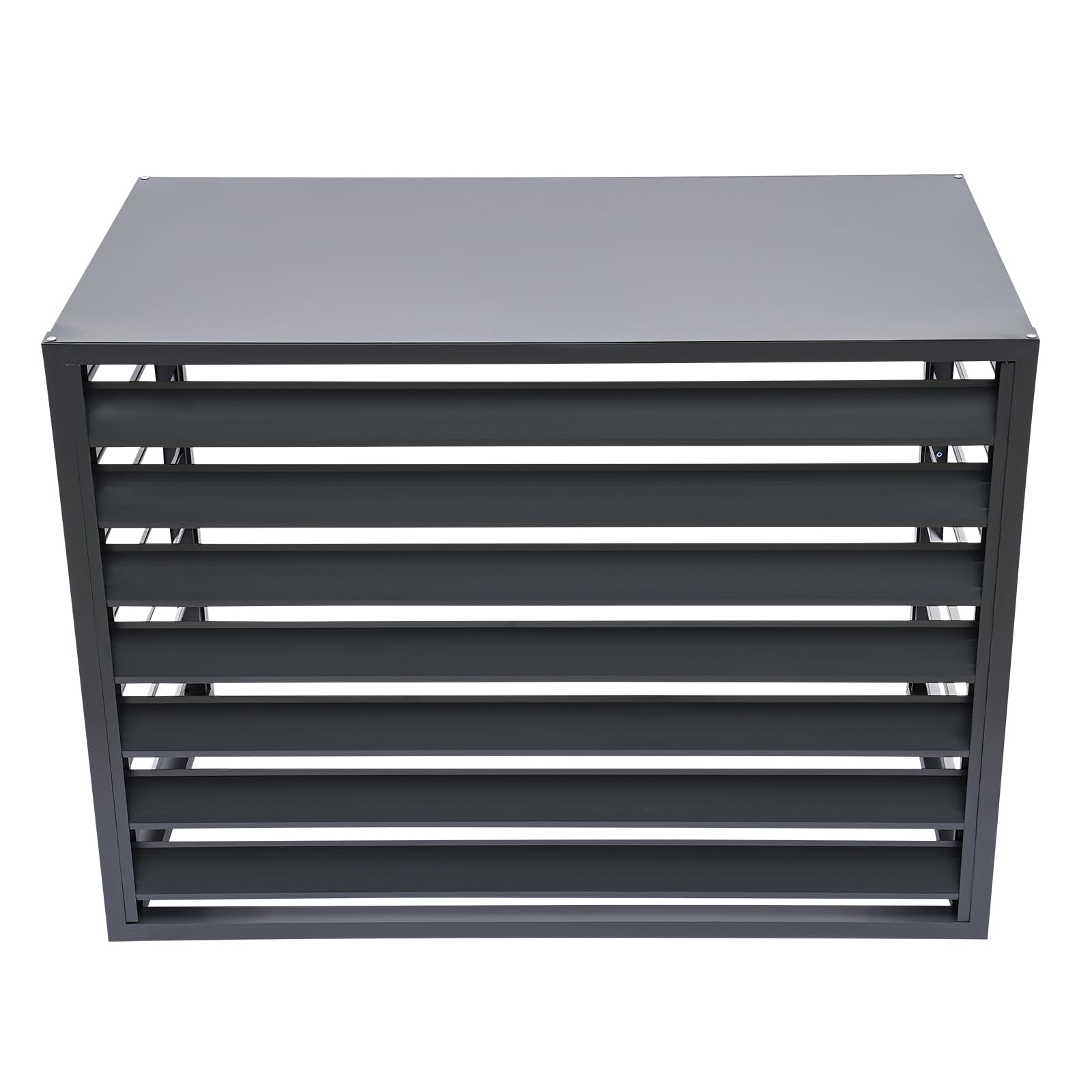Aluminum Alloy AC Privacy Screen - Outdoor Air Conditioner Cover Fence Panel to Hide AC Unit | Weather-Resistant Grey AC Shield for Backyard, Patio & Home Exterior Privacy Protection