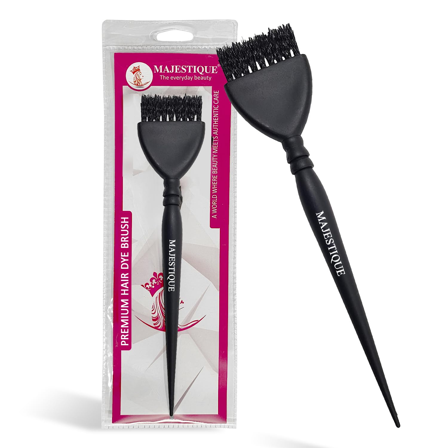 Majestique Hair Dye Coloring Brush - Professional Long Tail Hair Color Applicator for Men & Women - Perfect for Salon, Home Hair Coloring & DIY Hair Treatments