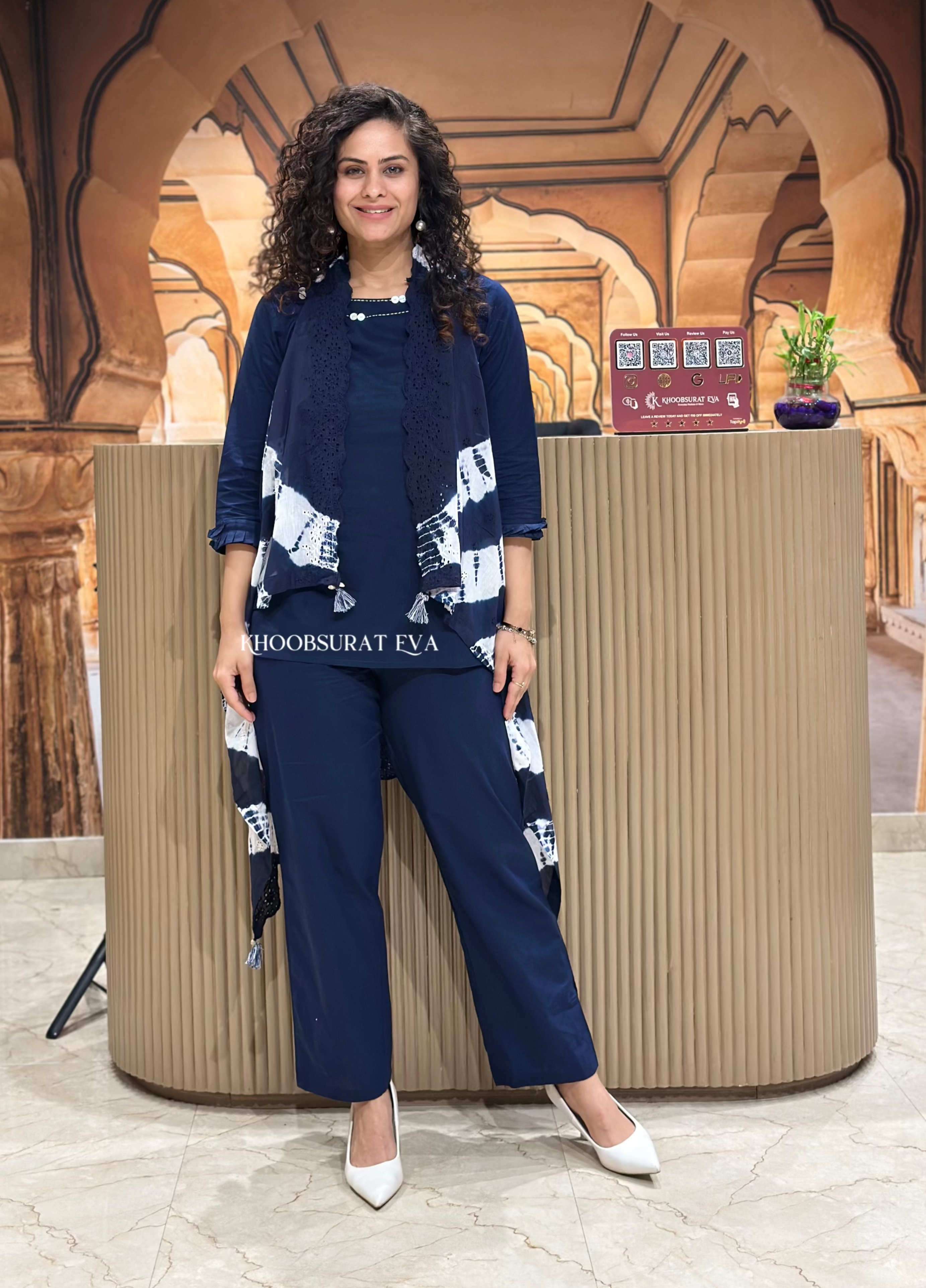 Blue Moon Jacket Coord Set for Women | Stylish Matching Outfit | Perfect for Casual Wear, Street Fashion & Outdoor Activities